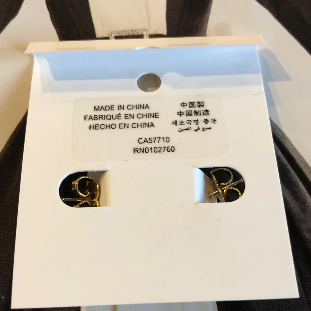 Authentic kate spade New on card Purple and M&M GoldHoop Earrings